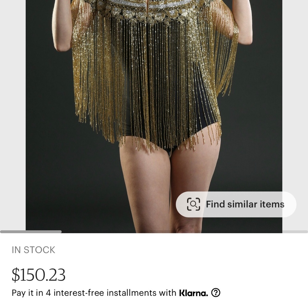 Handmade BEADED fringe cape. STUNNING. Statement piece with jeans , RAVE… - Picture 3 of 6